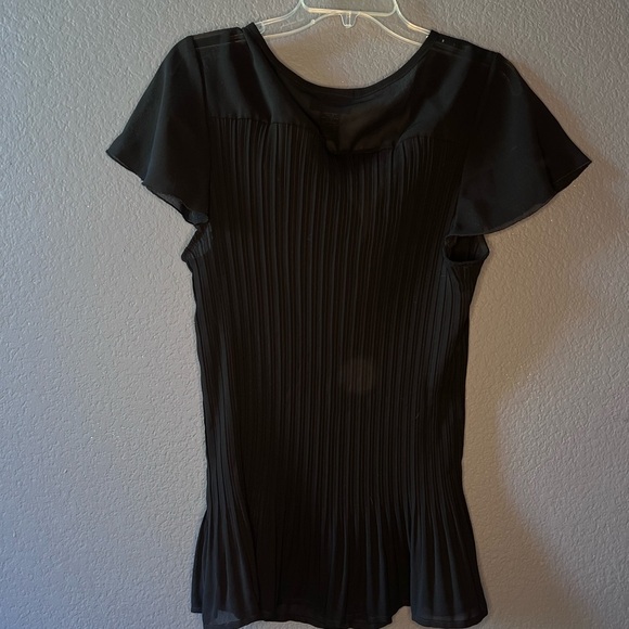 Lane Bryant Black Ribbed Peplum Blouse - Picture 2 of 3